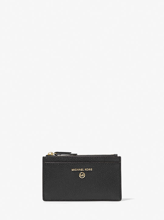michael kors small pebbled leather card case