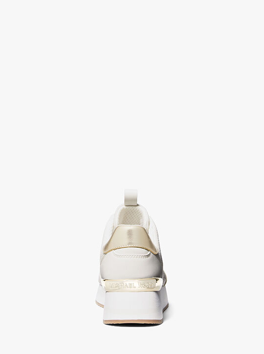 michael kors raina signature logo platform trainer