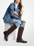 Beverly Quited Suede and Leather Riding Boot michael kors beverly quited suede and leather riding boot