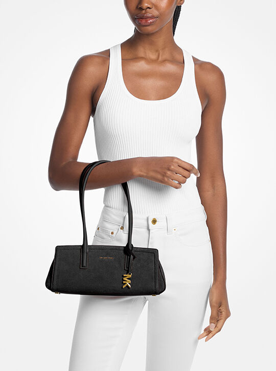 michael kors laila small suede shoulder bag