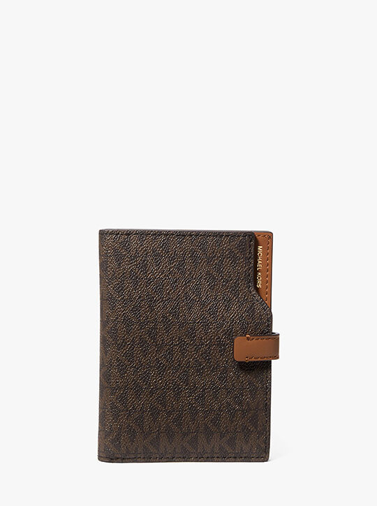 Jet Set Signature Logo Passport Wallet michael kors jet set signature logo passport wallet