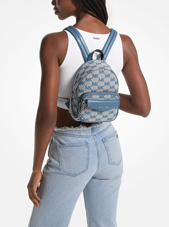 Maisie Extra-Small Logo Jacquard 2-in-1 Backpack michael kors maisie extra small logo jacquard 2 in 1 backpack