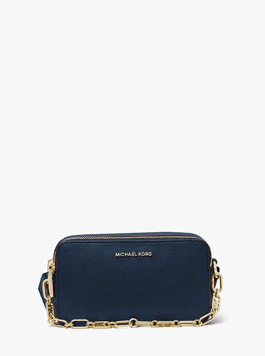 حقيبة كاميرا صغيرة من الجلد المحبب بسحاب مزدوج من جيت سيت michael kors حقيبة كاميرا صغيرة من الجلد المحبب بسحاب مزدوج من جيت سيت