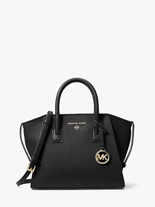 Avril Small Leather Top-Zip Satchel michael kors avril small leather top zip satchel