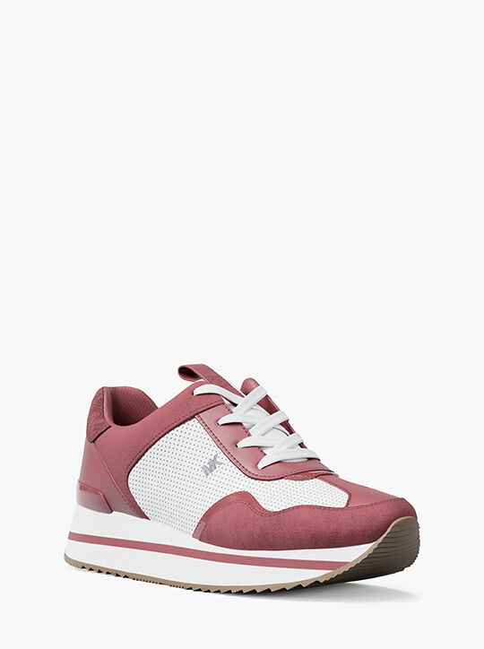 Raina Mixed-Media Trainer michael kors raina mixed media trainer