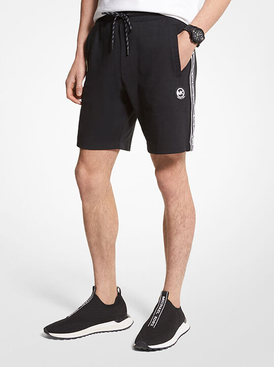 Logo Tape Cotton Blend Shorts michael kors logo tape cotton blend shorts