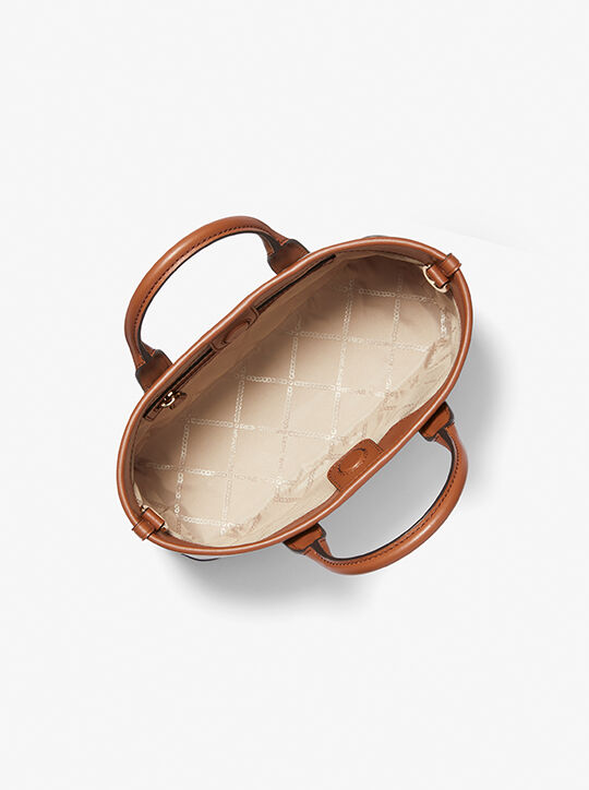 michael kors luisa small signature logo satchel