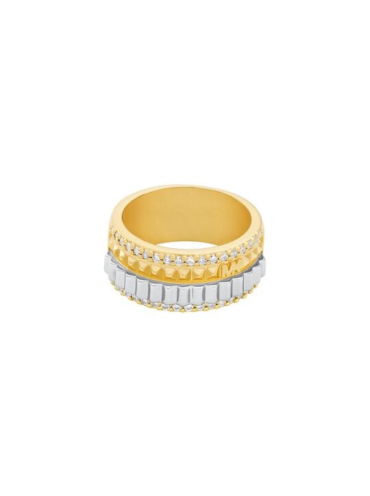 Pavé Two-Tone Fluted Ring michael kors pav two tone fluted ring
