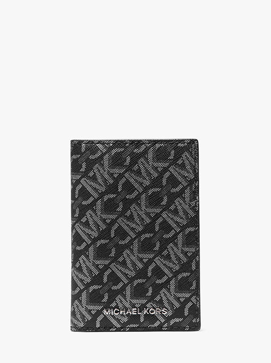 Hudson Empire Signature Logo Bi-Fold Card Case michael kors hudson empire signature logo bi fold card case