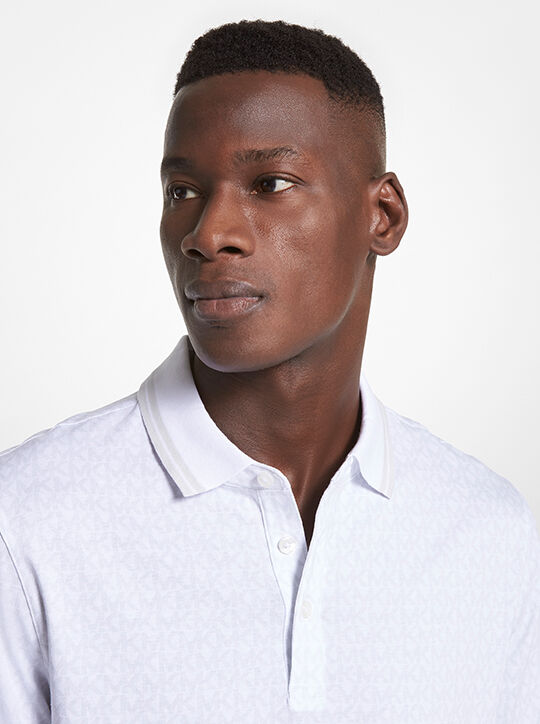 قميص بولو غرينتش قطن جيرسي بطبعة شعار الماركة michael kors قميص بولو غرينتش قطن جيرسي بطبعة شعار الماركة