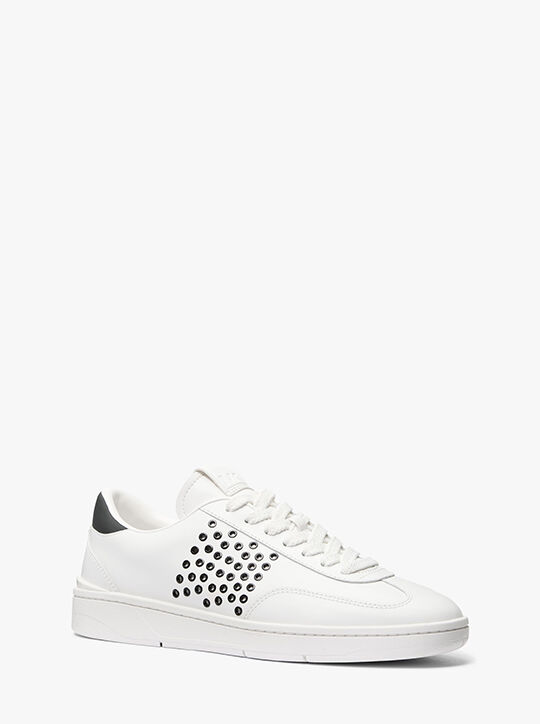 Wilton Grommeted Leather Sneaker michael kors wilton grommeted leather sneaker