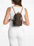 michael kors sable extra small signature logo woven backpack