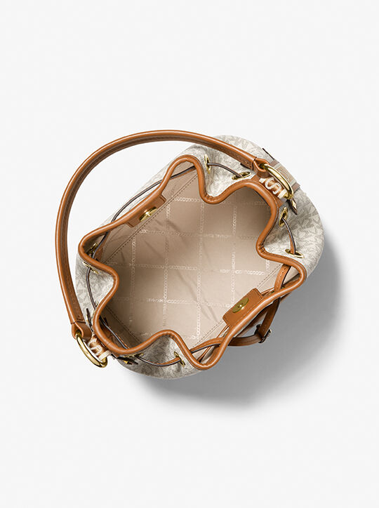 michael kors maeve medium signature logo bucket bag