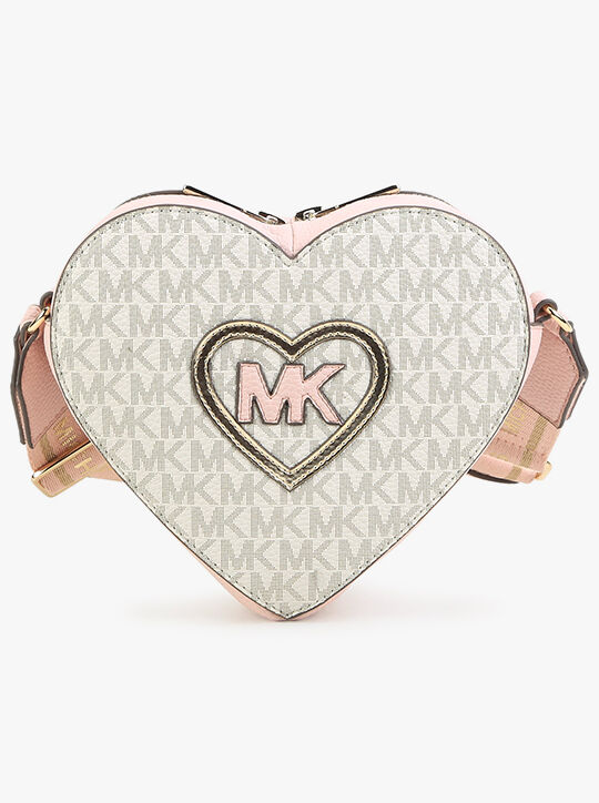 michael kors heart shaped logo crossbody bag