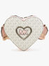 michael kors heart shaped logo crossbody bag