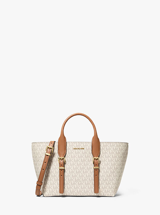 michael kors moore small signature logo satchel