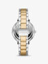 michael kors pyper pav  two tone logo watch