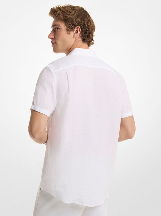 michael kors classic fit linen shirt