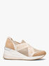 Geena Glitter Chain Mesh Slip-On Trainer michael kors geena glitter chain mesh slip on trainer