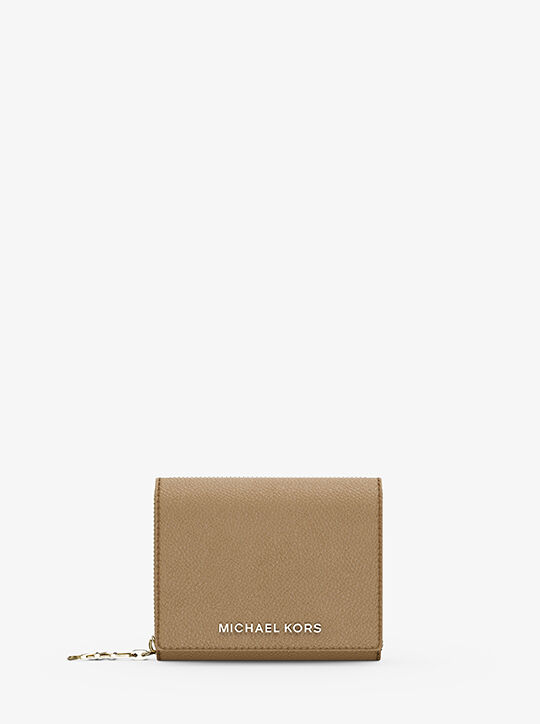 michael kors empire small pebbled leather tri fold wallet
