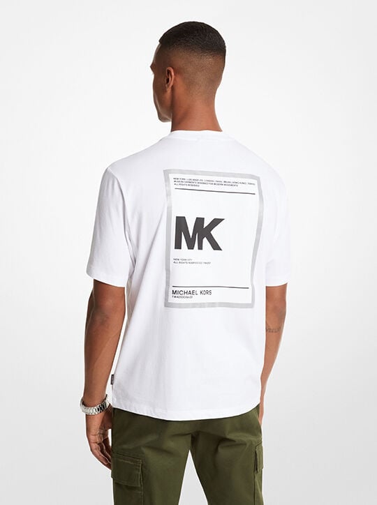 Printed Cotton T-Shirt michael kors printed cotton t shirt