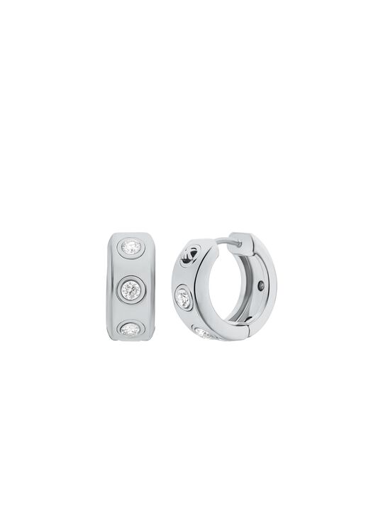 Pavé Logo Huggie Earrings michael kors pav logo huggie earrings