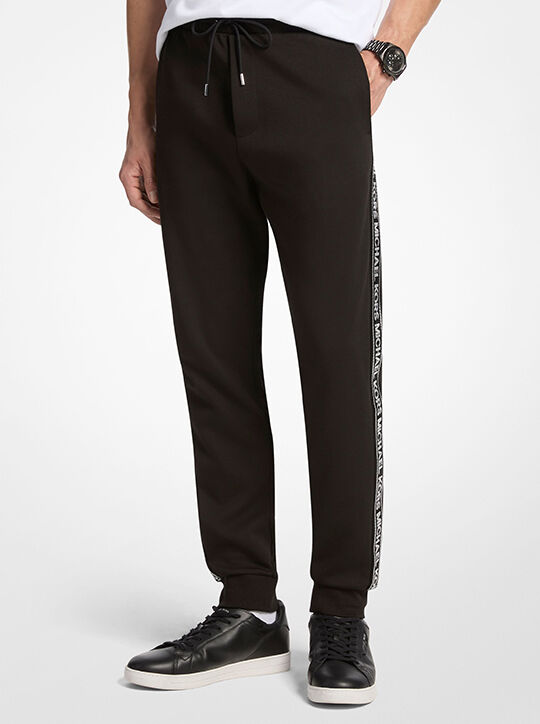 michael kors logo tape cotton blend joggers