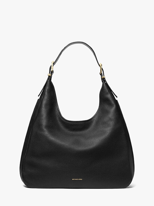 michael kors nolita large pebbled leather hobo shoulder bag