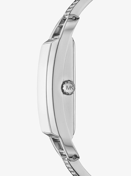 Empire Pavé Silver-Tone Bangle Watch michael kors empire pav silver tone bangle watch