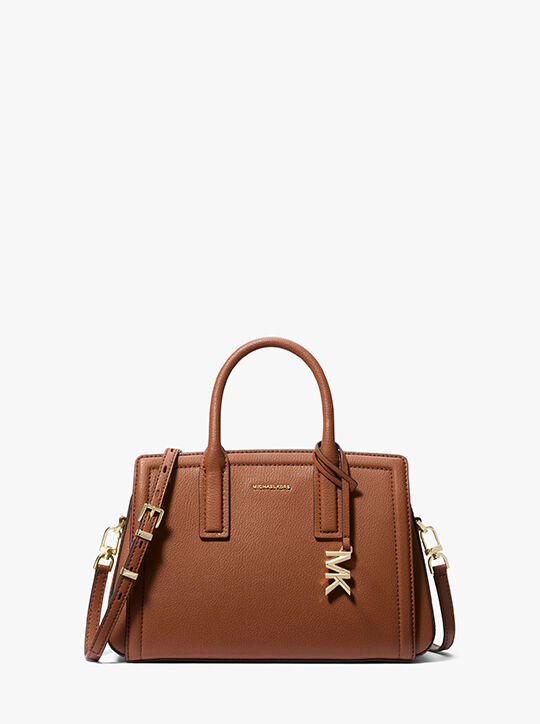 michael kors laila small pebbled leather satchel
