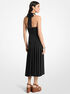michael kors stretch matte jersey halter midi dress