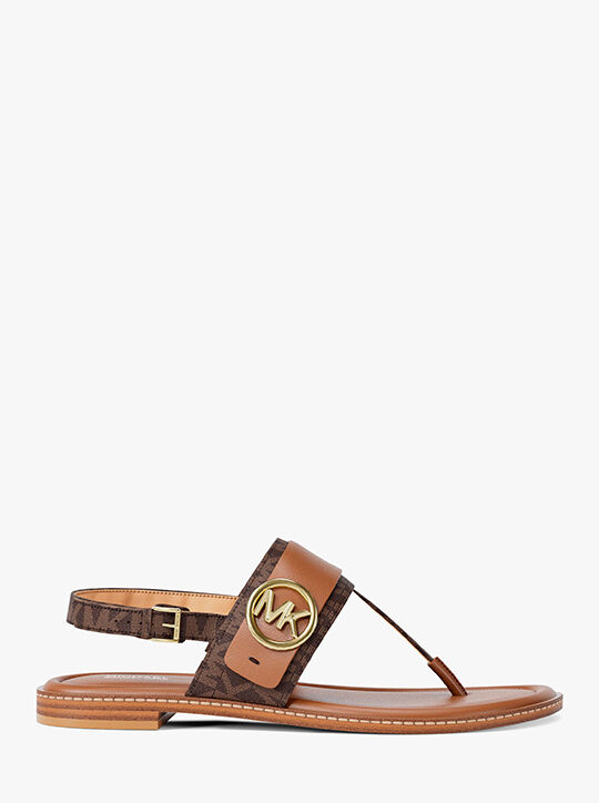Carmen Signature Logo Thong Sandal michael kors carmen signature logo thong sandal