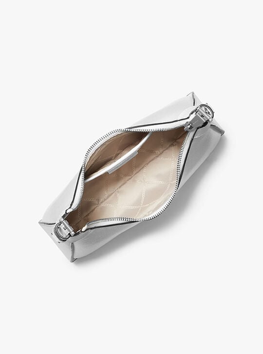 Wilma Medium Leather Shoulder Bag, OPTIC WHITE | Michael Kors KWT