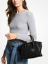 Avril Small Leather Top-Zip Satchel michael kors avril small leather top zip satchel