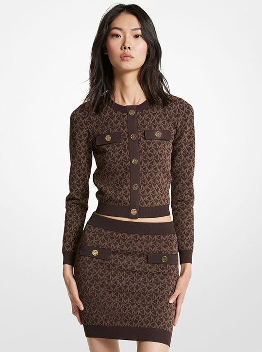 Logo Jacquard Mini Skirt michael kors logo jacquard mini skirt