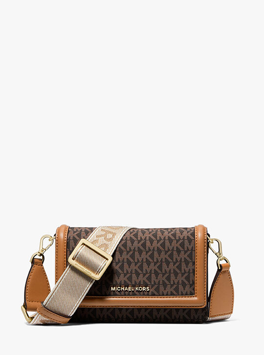 Jet Set Small Logo Print Woven Smartphone Crossbody Bag michael kors jet set small logo print woven smartphone crossbody bag