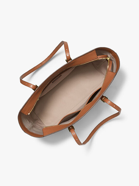 Quinn Large Pebbled Leather Tote Bag michael kors quinn large pebbled leather tote bag