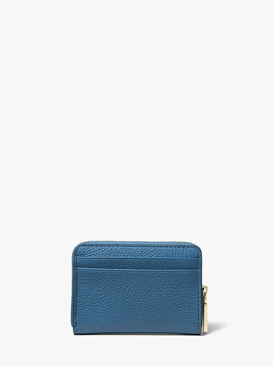 Jet Set Small Pebbled Leather Zip-Around Card Case michael kors jet set small pebbled leather zip around card case