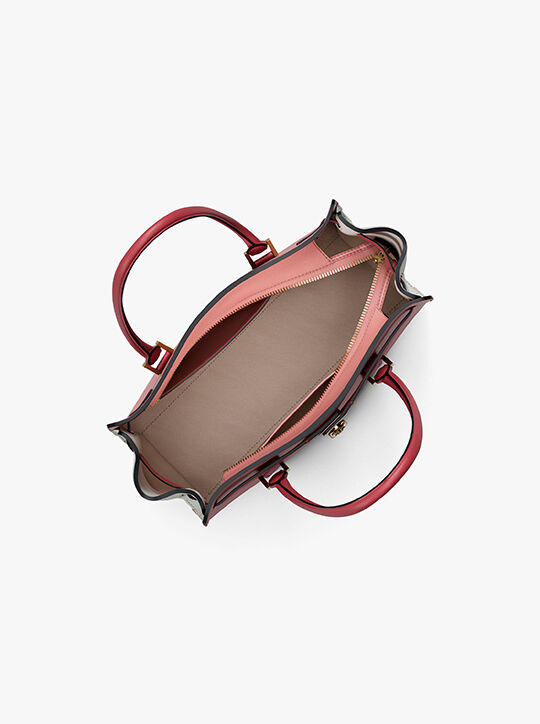Hamilton Moderne Small Color-Blocked Leather Satchel michael kors hamilton moderne small color blocked leather satchel