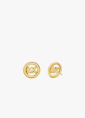 michael kors small logo stud earrings