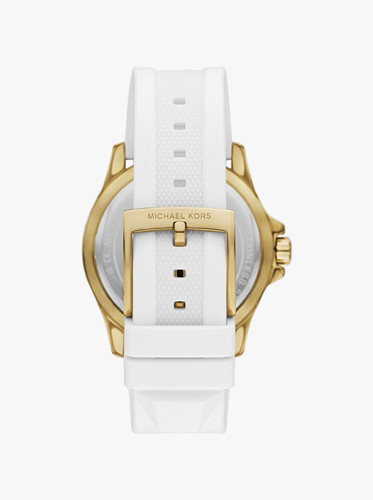 ساعة إيفرست كبيرة الحجم باللون الذهبي والسيليكون michael kors ساعة إيفرست كبيرة الحجم باللون الذهبي والسيليكون