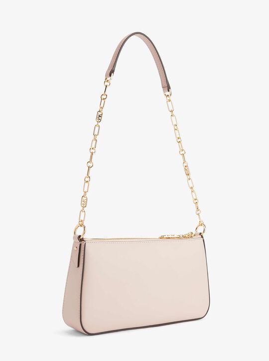 Empire Medium Leather Chain-Link Pochette michael kors empire medium leather chain link pochette