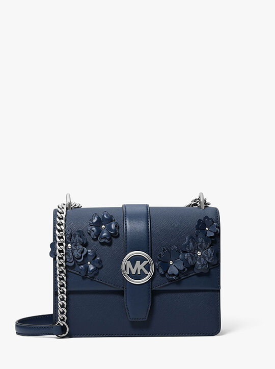 Greenwich Small Floral Embellished Crossbody Bag michael kors greenwich small floral embellished crossbody bag