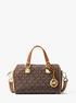 Grayson Small Logo Print Woven Duffel Crossbody Bag michael kors grayson small logo print woven duffel crossbody bag