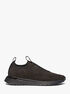 Bodie Logo Tape Metallic Stretch Knit Slip-On Trainer michael kors bodie logo tape metallic stretch knit slip on trainer