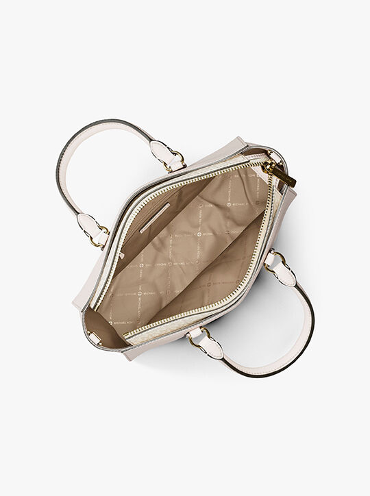 Arden Medium Leather Top-Zip Satchel michael kors arden medium leather top zip satchel