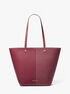 michael kors flora large signature logo and leather tote bag