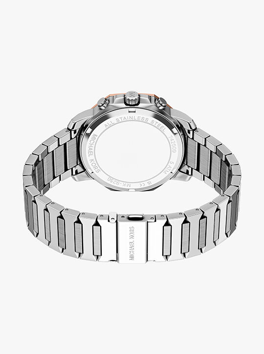 michael kors prescott chronograph stainless steel watch