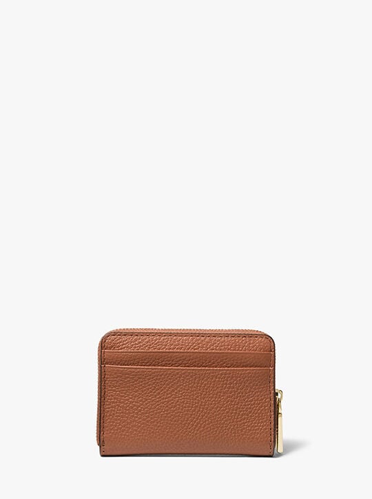 Jet Set Small Pebbled Leather Zip-Around Card Case michael kors jet set small pebbled leather zip around card case