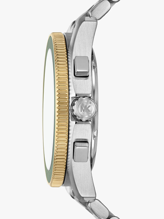 michael kors oversized maritime two tone watch